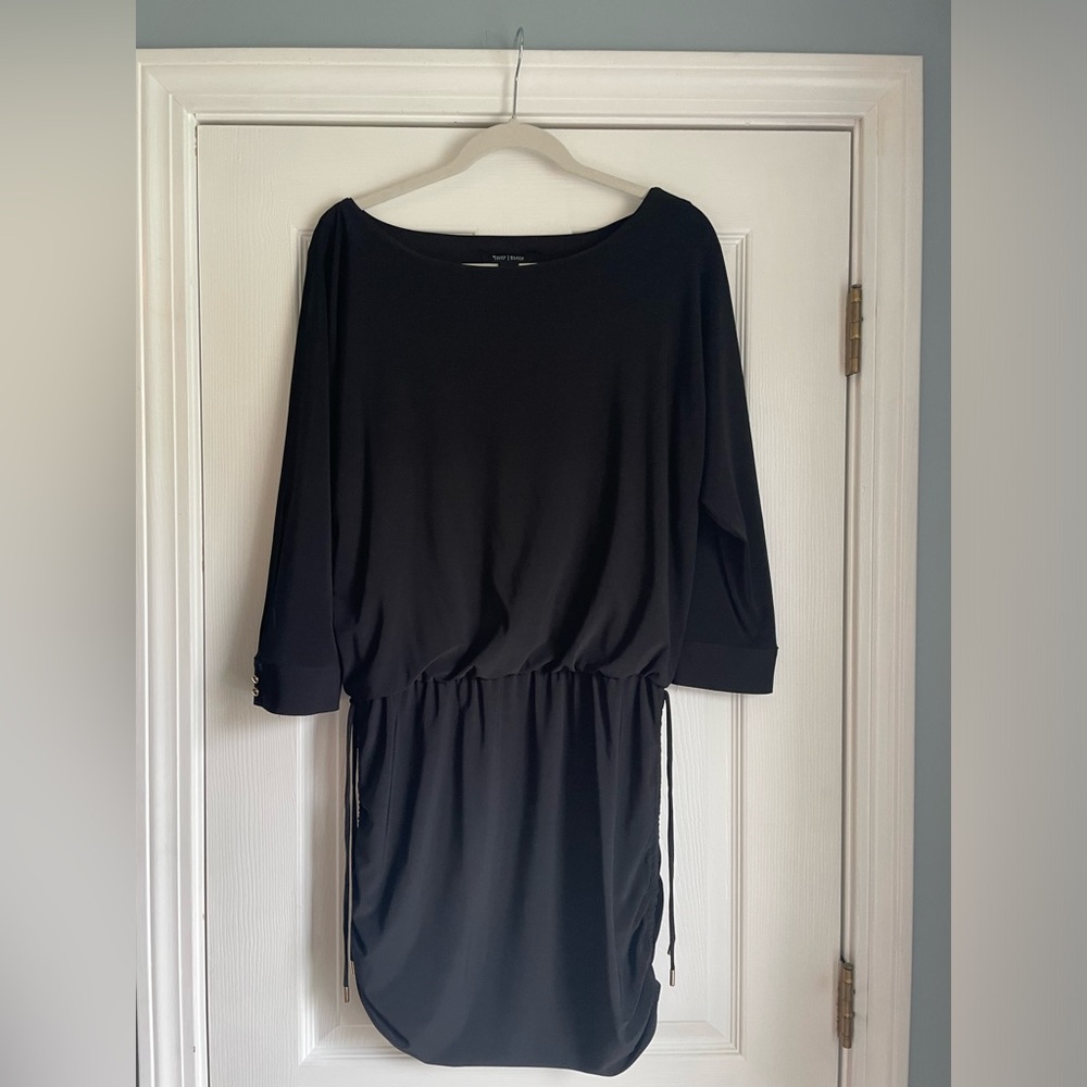 White House Black Market LBD Dress
Women’s Medium Black Blouson Elastic
Waist